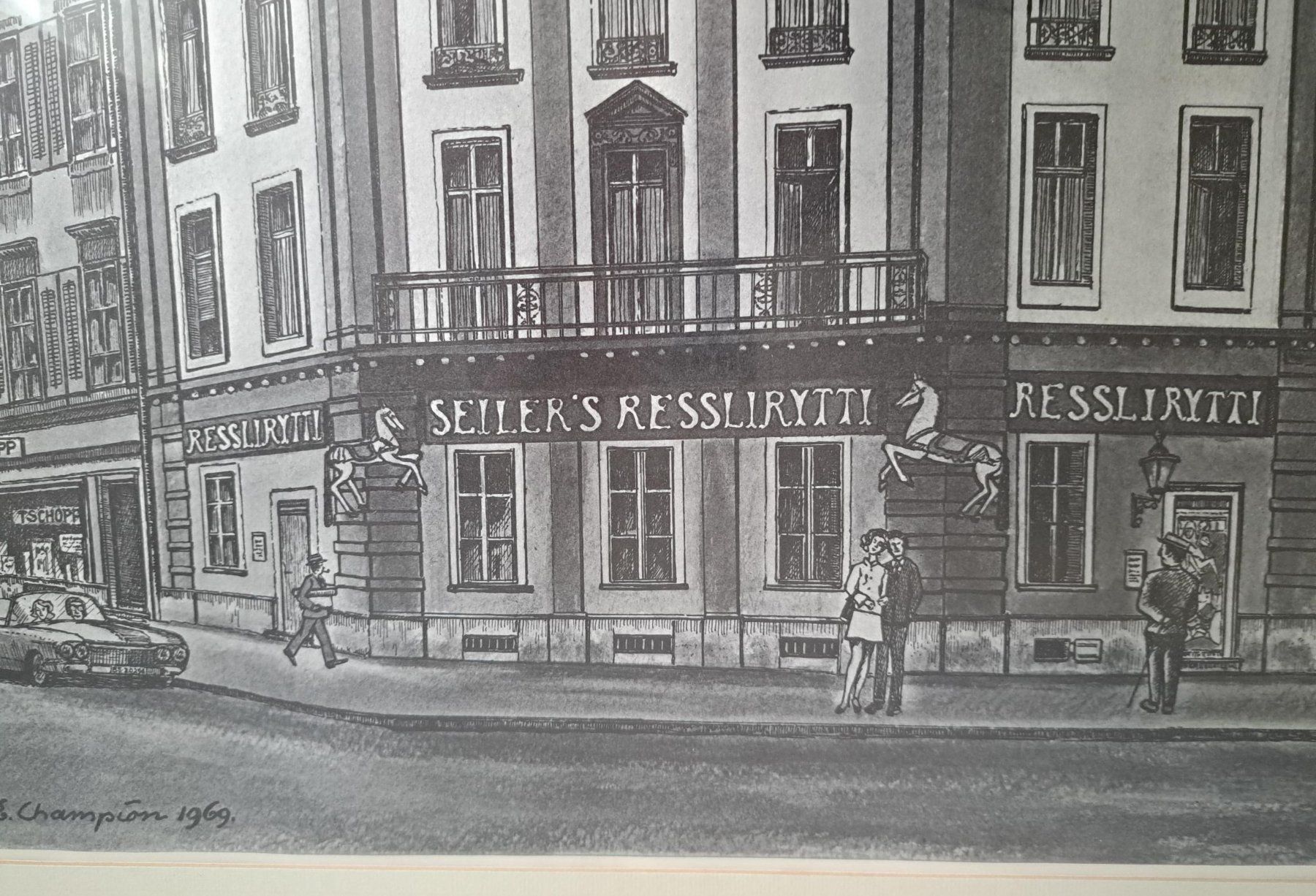 Poster & Bilder: Basel: Seiler's Resslirytti am Wettsteinplatz, E. Champion – Gebraucht aus Basel von Patiscat 1