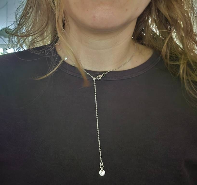 Catenine: Feine Kette Silber mit Plättchen – Usato da Bern venduto da noelle21 1