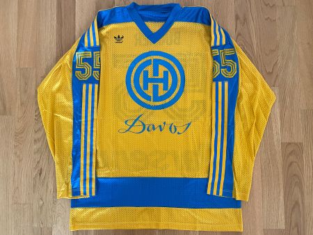 HC DAVOS # 55 RICHARD BUCHER TRIKOT 1982/83 ADIDAS HCD L/XL