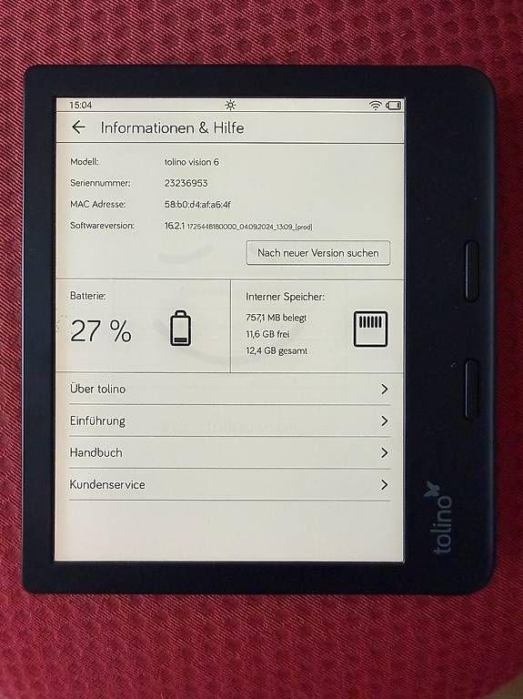 Tolino Tablet PC: Tolino Vision 6 inkl. Hülle – Neu (gemäss Beschreibung) aus Islikon von Snugi76