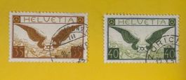 Flugpost 1929 Nr. 14 und Nr. 15 gestempelt
