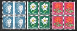 Viererblockserie Pro Juventute 1963 J200 - J202 **