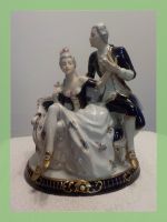Porzellan Figur, Rokoko Paar,