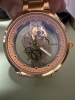 Montre squelette homme, couleur or - Élégance et style! (58)