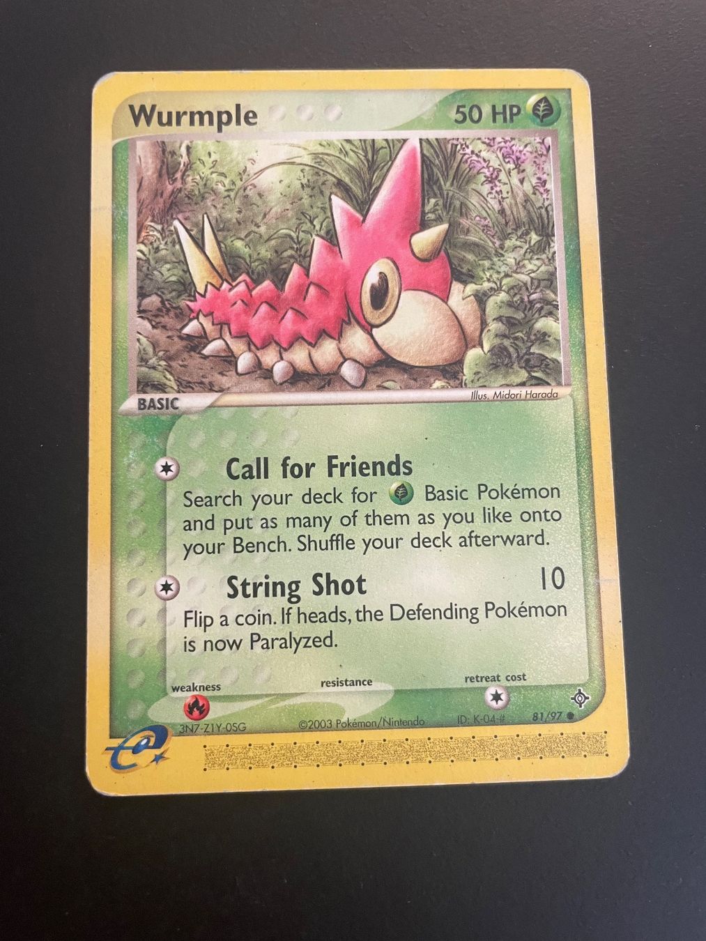 Pokémon Carte collezionabili: Wurmple EX Dragon 81/97 – Usato da Zürich venduto da pokemon_cards