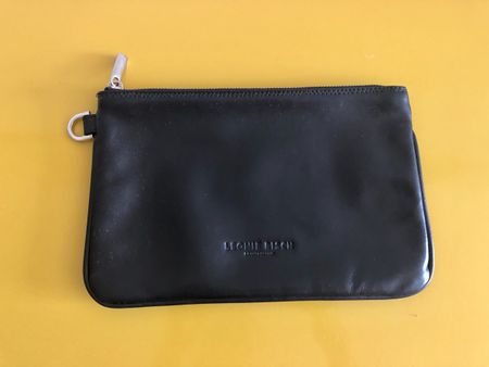 Pochette von Leonie Risch Bag in Bag schwarz Leder handmade 