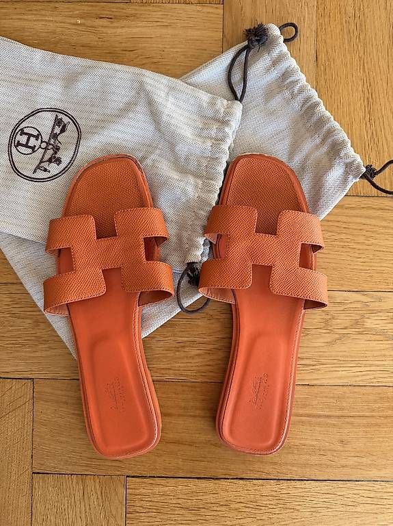 Hermès Scarpe da donna: Hermes Oran 40 Orange – Usato da Zürich venduto da charnie