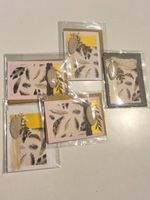 5er SET, Minikarten mit Federn, Neutral für jegliche Anlässe