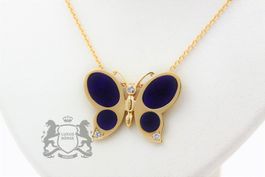 Schmetterling Anhänger 18K Gelbgold & Lapislazuli *S2585
