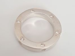 Silber Ring 925 mit Zirkonia Steinen, Grösse 18.1 mm