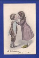 ENFANT - Joli petit couple - Baiser