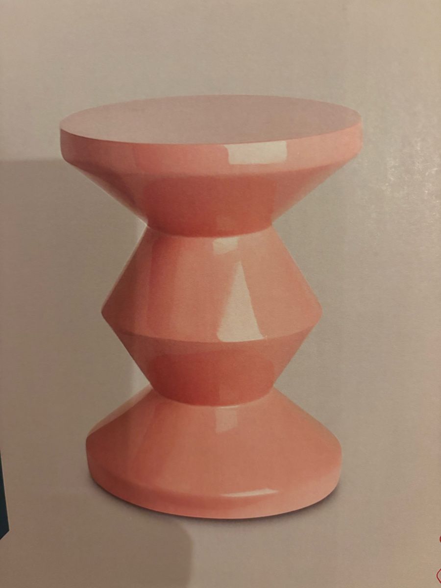 Hocker: Rosa Polspotten Zig Zag Hocker neu – Neu und originalverpackt aus Bern von eck_h5fn 1