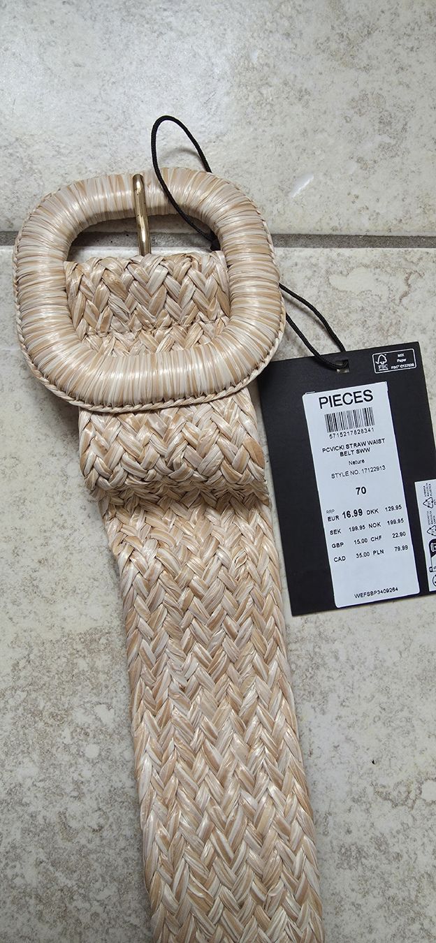 Pieces Cinture: Ceinture Pieces couleur nature taille 70 – Nuovo e nell'imballaggio originale da Ste-Croix venduto da kar_9x7w