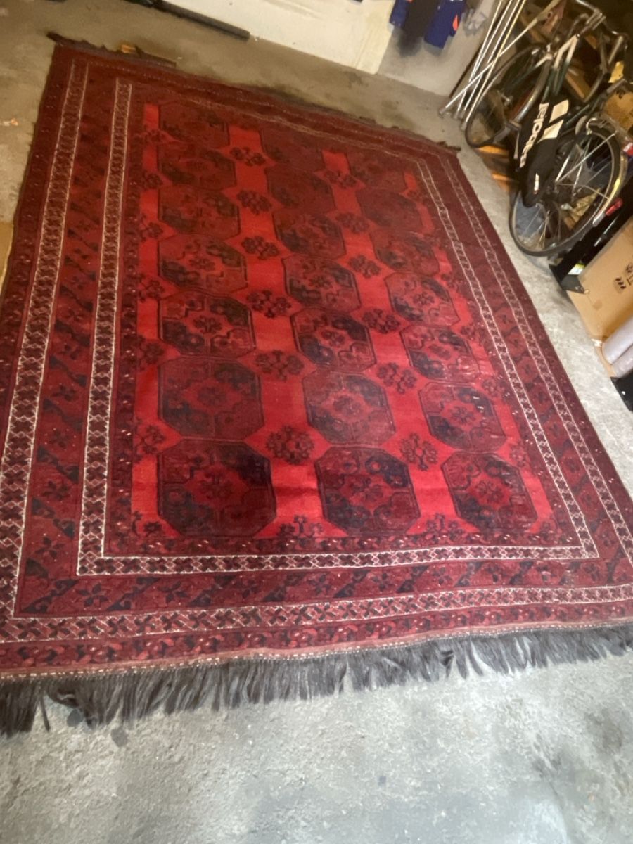 Tappeti: Tappeto orientale rosso e nero, – Usato da Bellinzona venduto da remarema 1