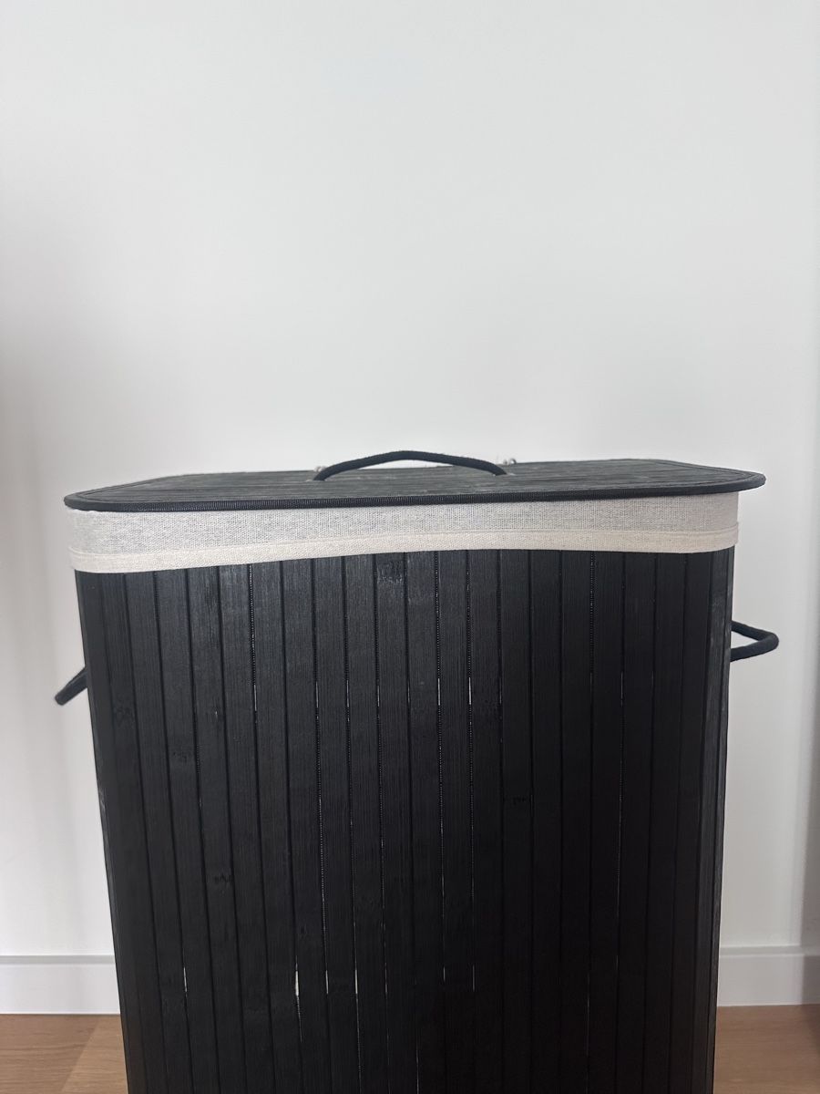 Wäschekörbe: Schwarzer Bamboo Wäschekorb – Gebraucht aus Zürich von juz_2t2j 1
