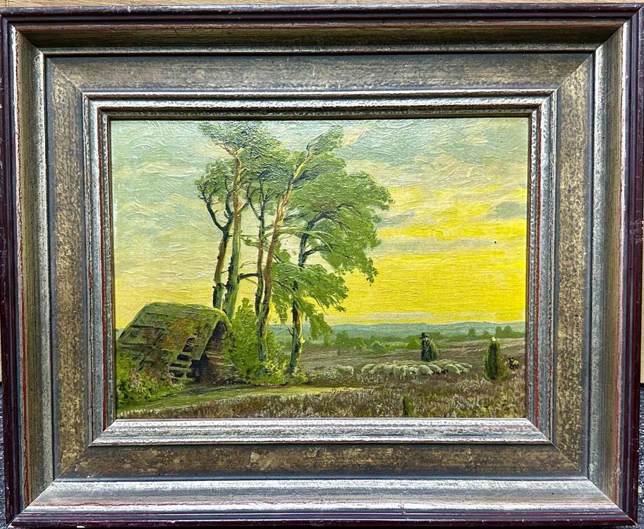 Antik Öldruck Bauern Szene aus 18.Jh, Datiert, 32x25 cm | Kaufen auf ...