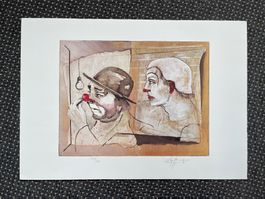 Original Lithografie von Rolf Knie 1984    (ID B5648)