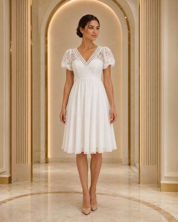 Schwangerschaft - Brautkleid Vintage Stil Gr. 36