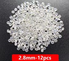 Moissanit(Brillantschnitt-Melee)2,8mm. 1,0 Karat Labor 12Stk