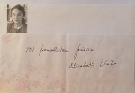 Elisabeth Kaza 1924-2004 Autogramm signiert Karte 9x19cm