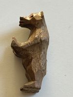 Holzfigur Bär klein geschnitzt gute Erhalt(S38)