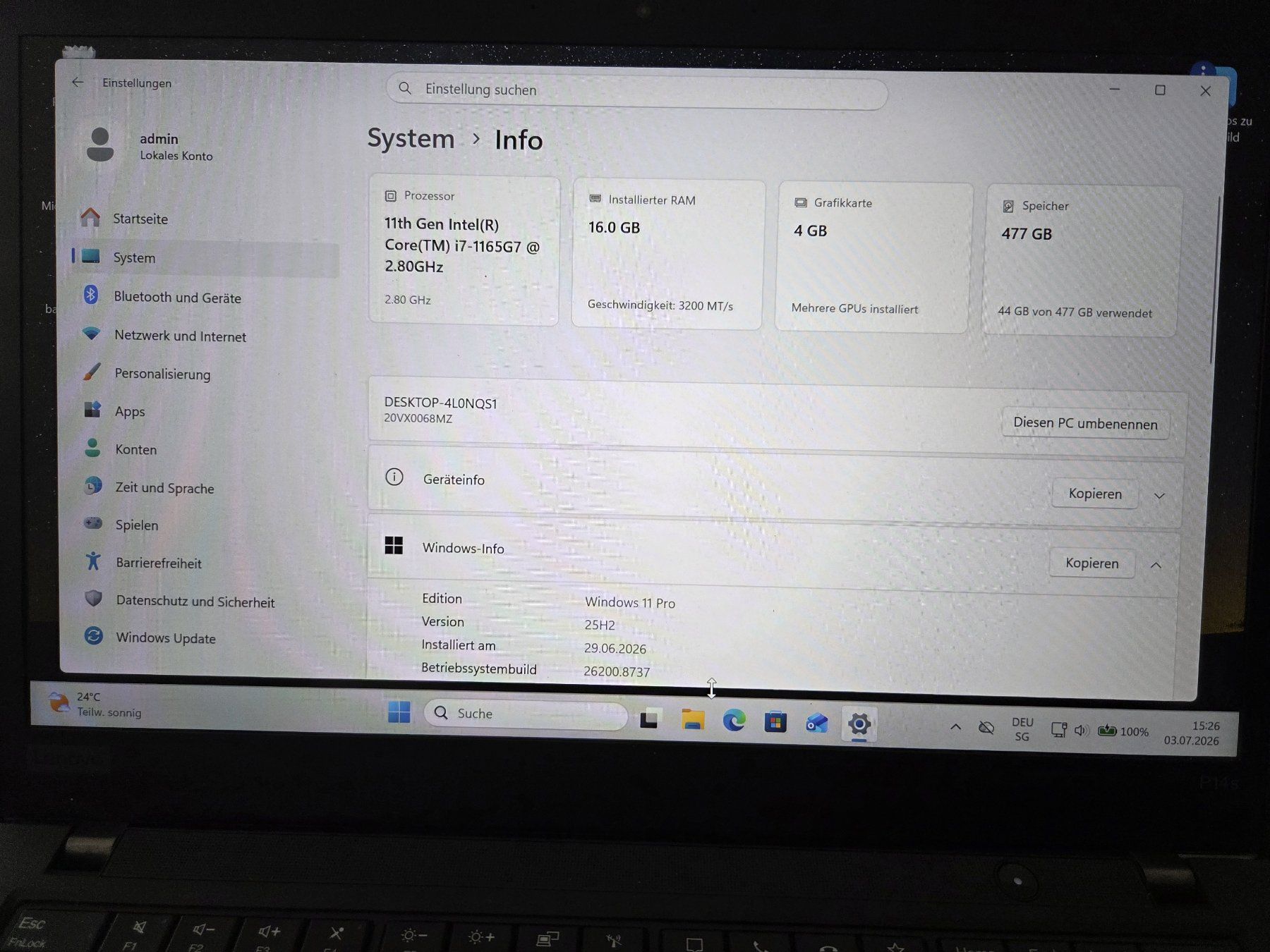 Lenovo Notebook: Lenovo ThinkPad P14s Gen 2 – Difettoso da Bremgarten AG venduto da joker_eat_world 7