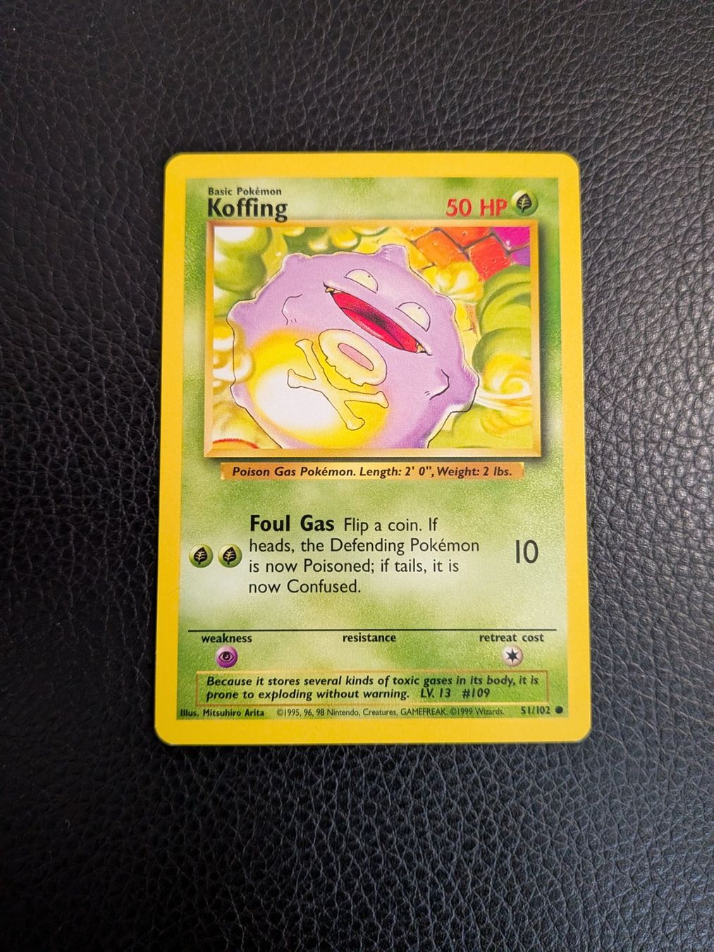 Pokémon Carte collezionabili: Base Set Koffing 51/102 Ab 1 – Usato da Paradiso venduto da Pkmn10