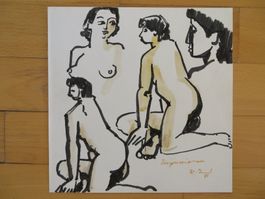 Meinrad "Mädi" Zünd original Tusche-Zeichnung