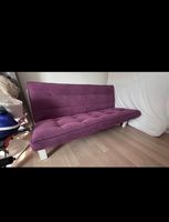 Schlafsofa Lila mit Stoffbezug guter Zustand