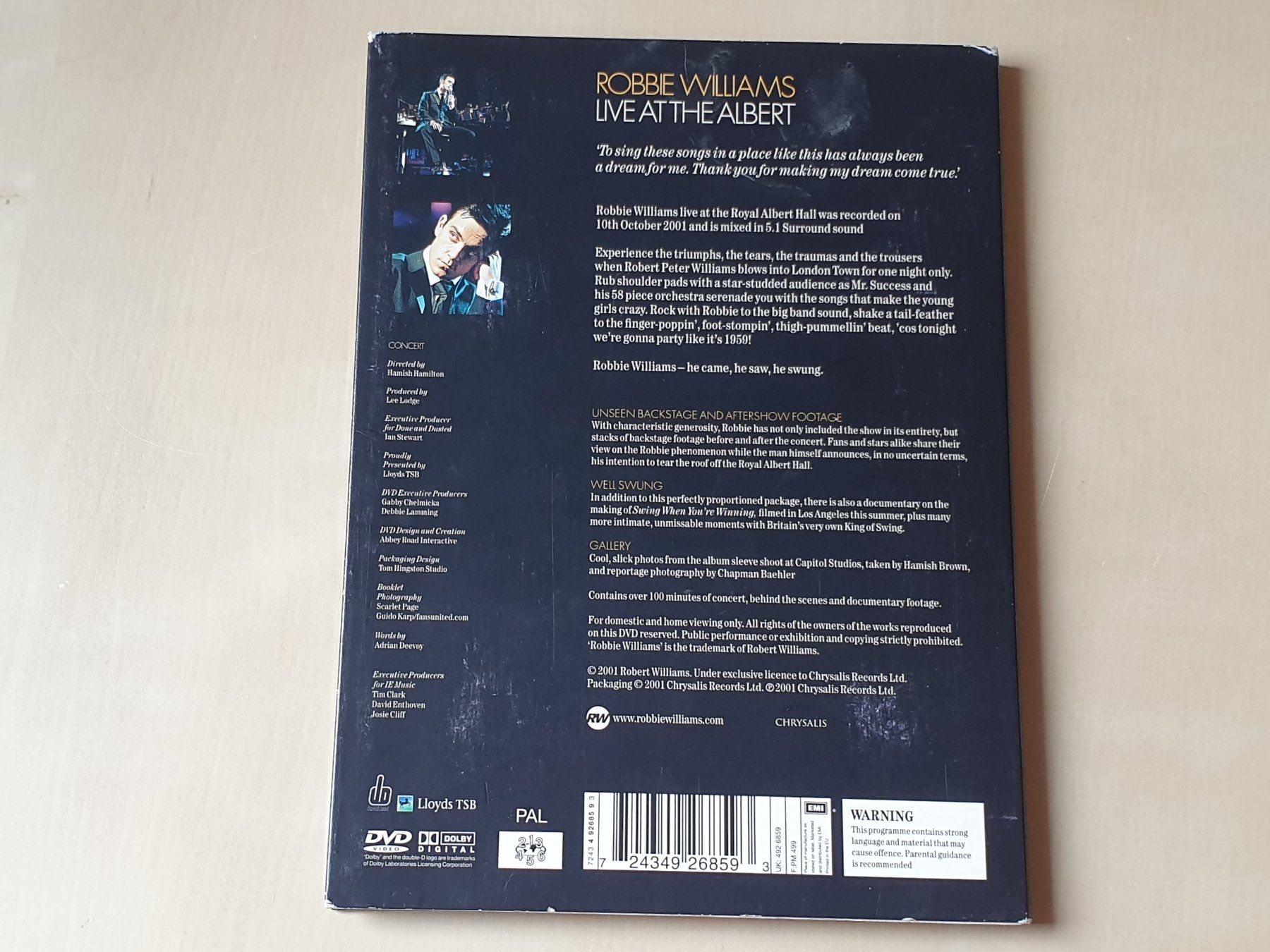 Tutti i DVDs: Robbie Williams live at the Albert – Usato da Stansstad venduto da collectorsshop 1