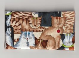 Etui für Papiertaschentücher mit Katzen, Handarbeit