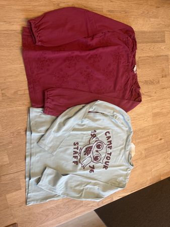 2 Langarmshirts H&M Gr. 134/140 Mädchen Top Zustand