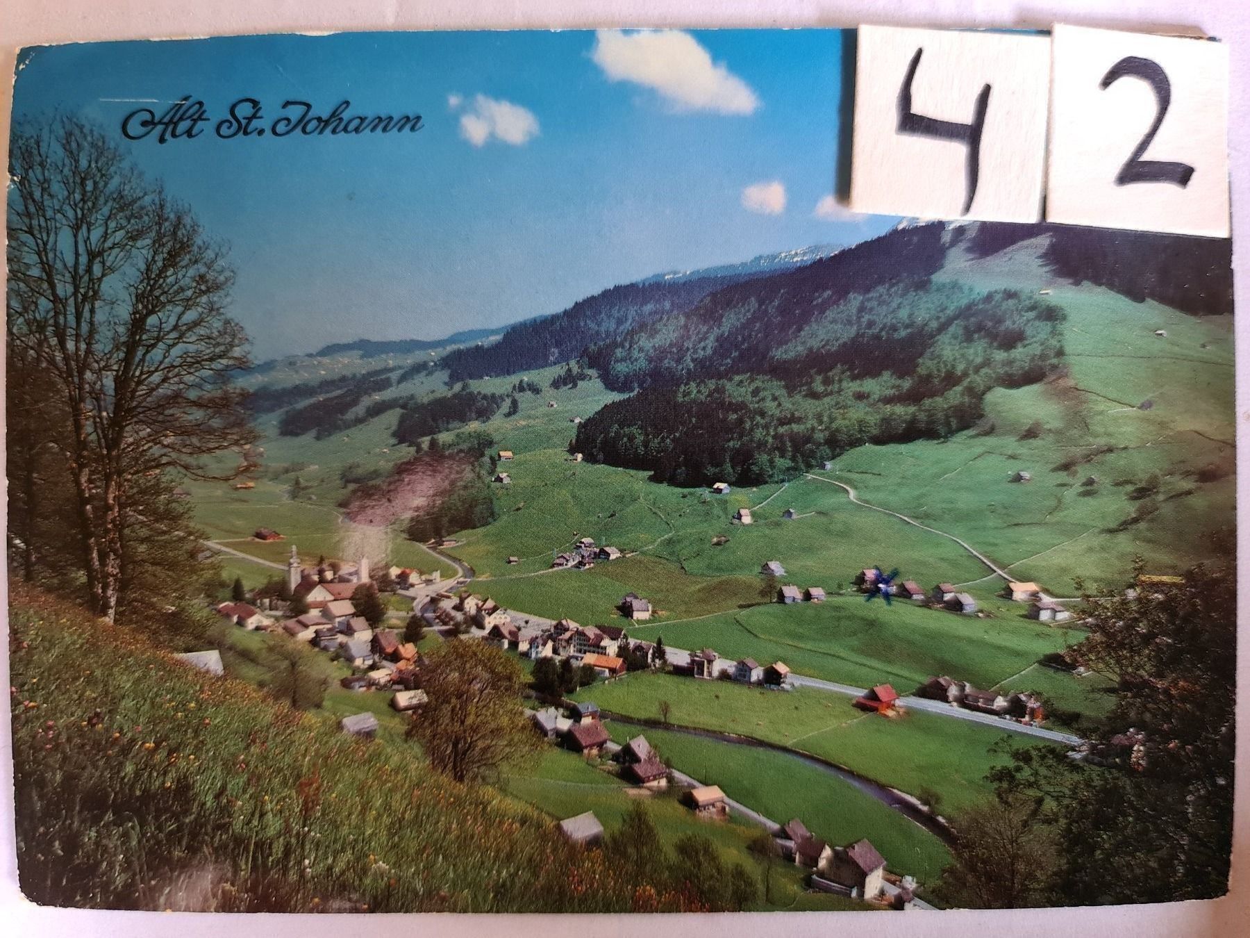 Cartoline postali: Ansichtskarte Alt St.Johann 1977 – Usato da Dintikon venduto da Vexi