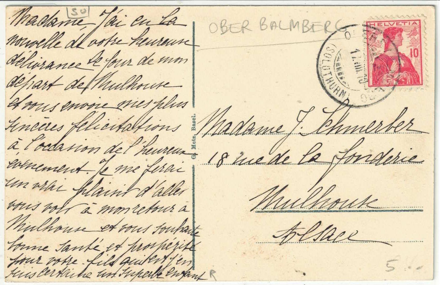 Cartoline postali: Kurhaus Ober-Balmberg – Usato da Ettingen venduto da Kartenplanet 1