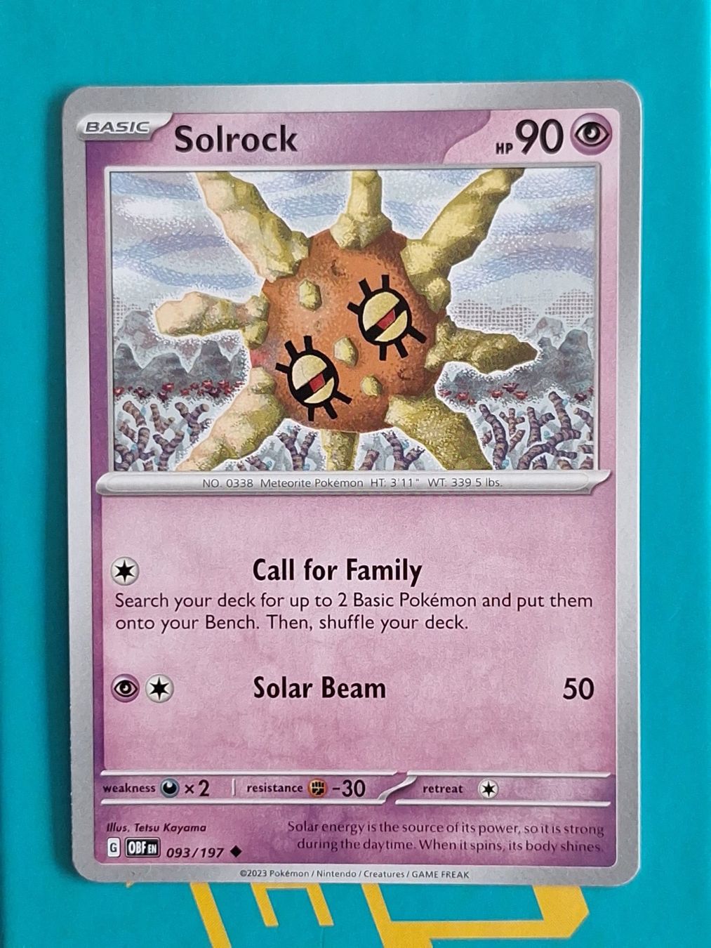 Pokémon Carte collezionabili: Solrock - Pokemon Obsidian Flames – Usato da Altstätten SG venduto da GGsGameshop