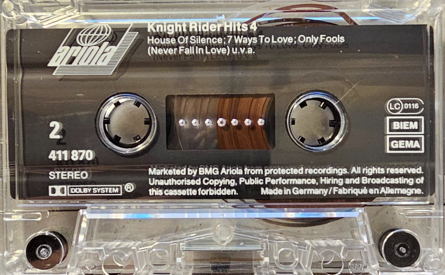 Kompaktkassetten: MC - Knight Rider Hits 4 – Gebraucht aus Wahlen b. Laufen von Cg10 3
