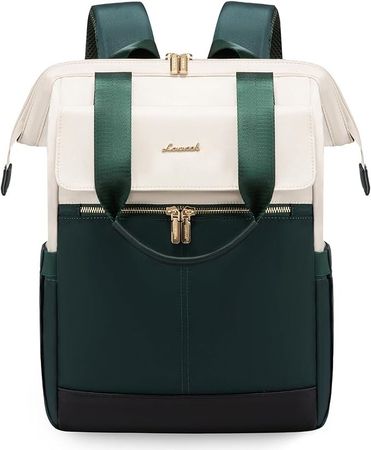 Rucksack | Laptop Tasche | Schule Reiserucksack Beige & Grün