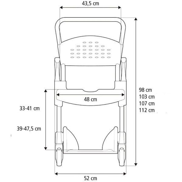 Attrezzature mediche: Duschstuhl - Toilettenstuhl CLEAN – Nuovo e nell'imballaggio originale da Egg b. Zürich venduto da Santhema_AG 2