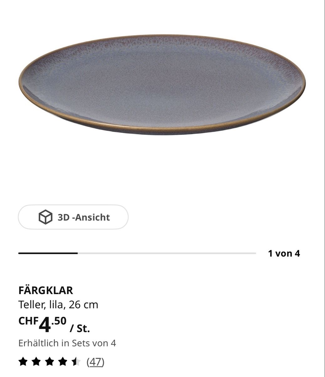 Ikea Teller: Ikea Teller flach lila mit Rand neuwertig – Neu und originalverpackt aus Seengen von SilVen417 2