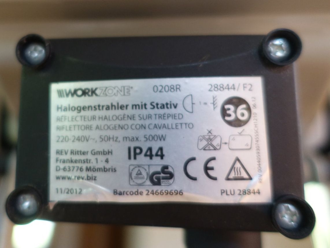 Lampade: Baustrahler mit Stativ 500W – Usato da Pâquier-Montbarry venduto da phi_5v2r 2