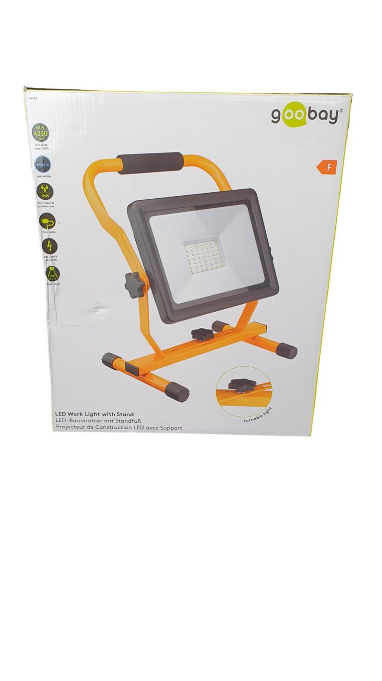 Lampade: GOOBAY LED-Baustrahler mit Standfuss 30 W – Nuovo (secondo la descrizione) da Wangen b. Olten venduto da Restwert_Wangen