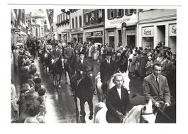 AK Fotographie Frauenfeld Umzug 60er Reiter Pferde Beck