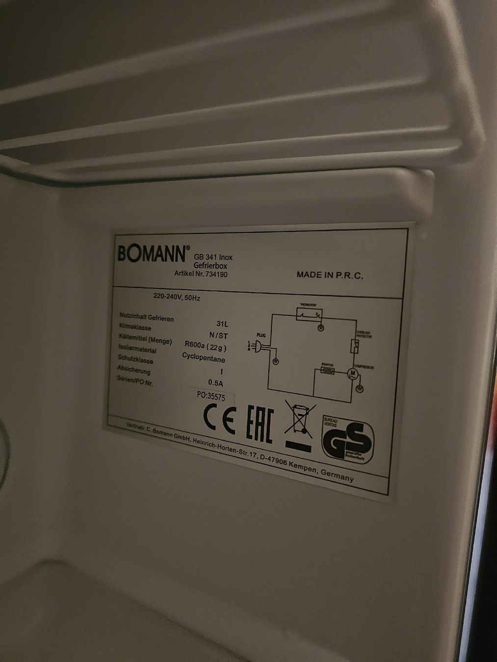 Kühlschrank: Gefrierschrank  – Neu (gemäss Beschreibung) aus Wauwil von bos_p6d2 5