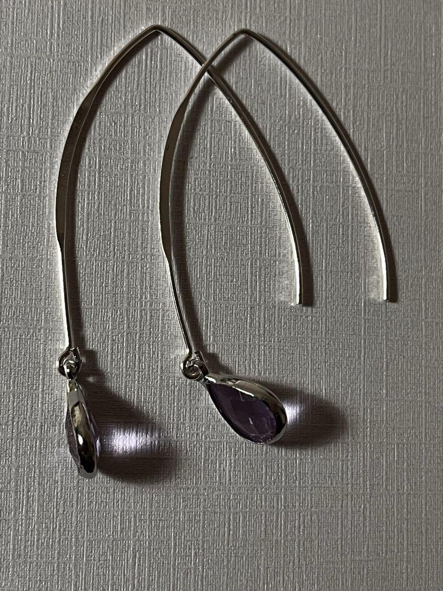 Ohrringe & -stecker: Boucles tiges avec cabochon améthyste clair – Neu (gemäss Beschreibung) aus Genève von ct_fqr8