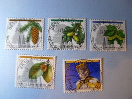 1992 Weihnachtsmarken 8636Wald Pro Juventute ET Voll 323-327
