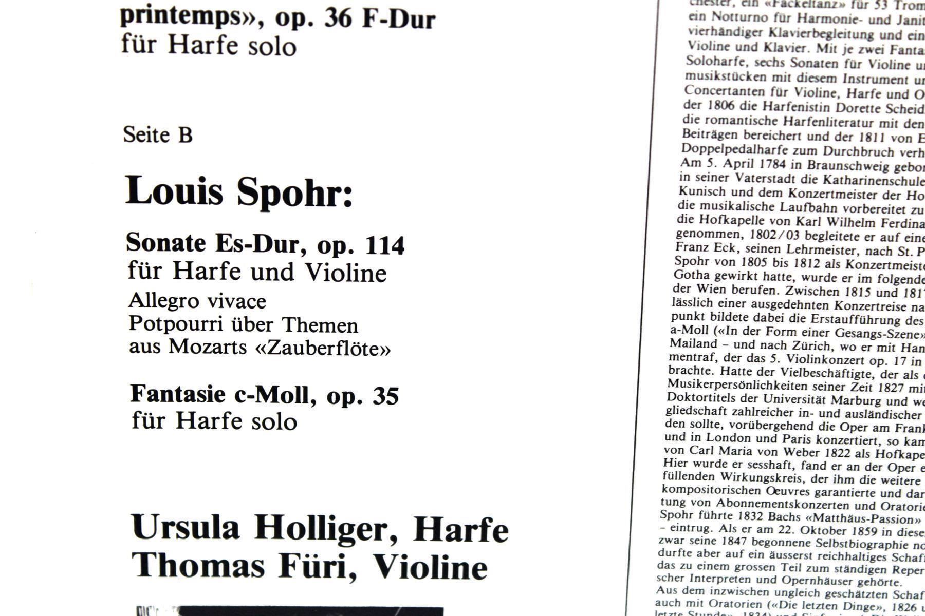 Strumenti musicali: LOUIS SPOHR: Harfe Und Violine – Usato da Bern venduto da kultiges 6