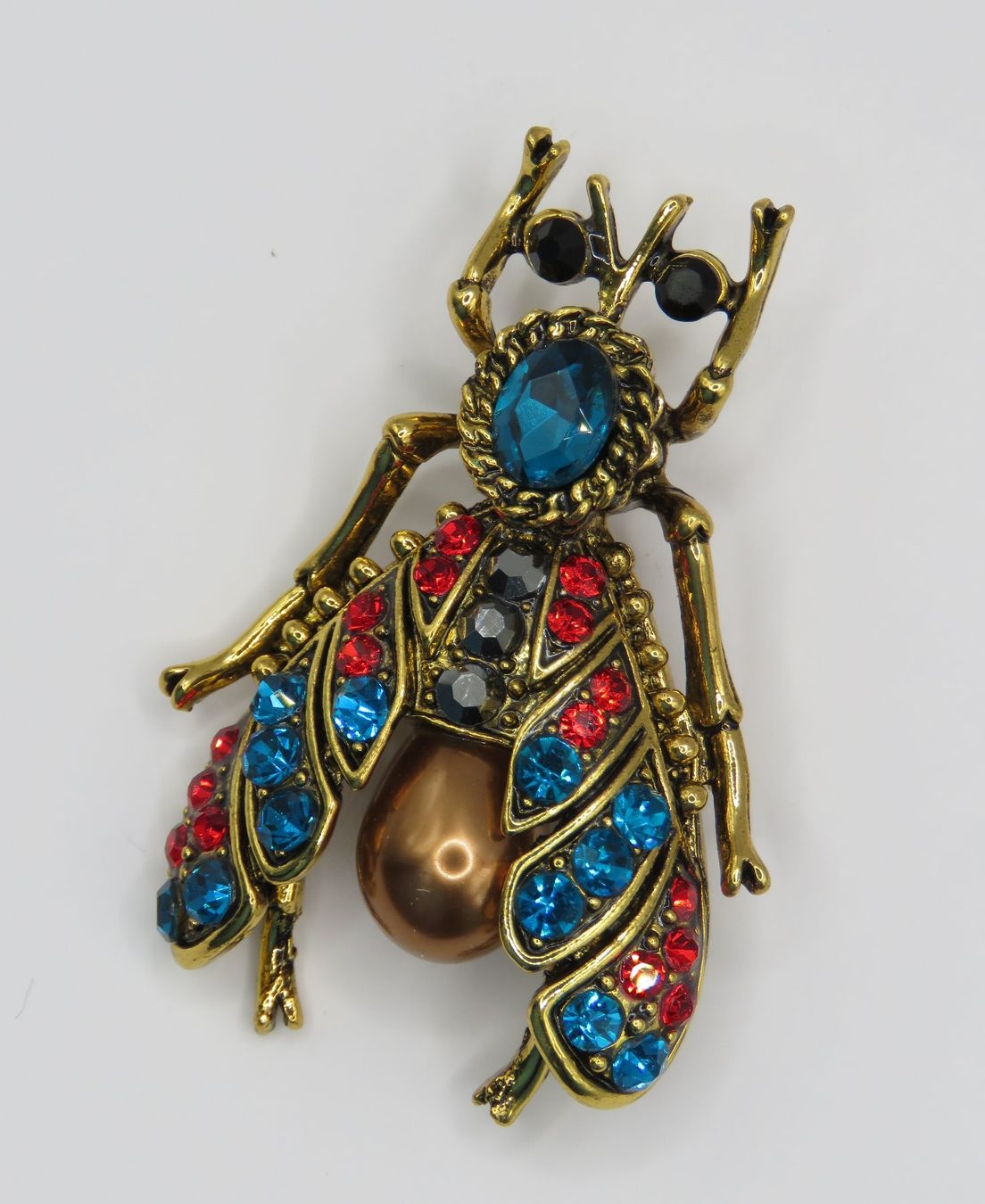 Broschen & Nadeln: Brosche - KÄFER - mit Glitzersteinen - Neu - 5x3,5cm – Neu und originalverpackt aus Grenchen von Yamahwildstar16 2