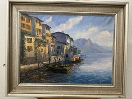 E. Janin Gemälde Tessin Landschaft 🇨🇭
