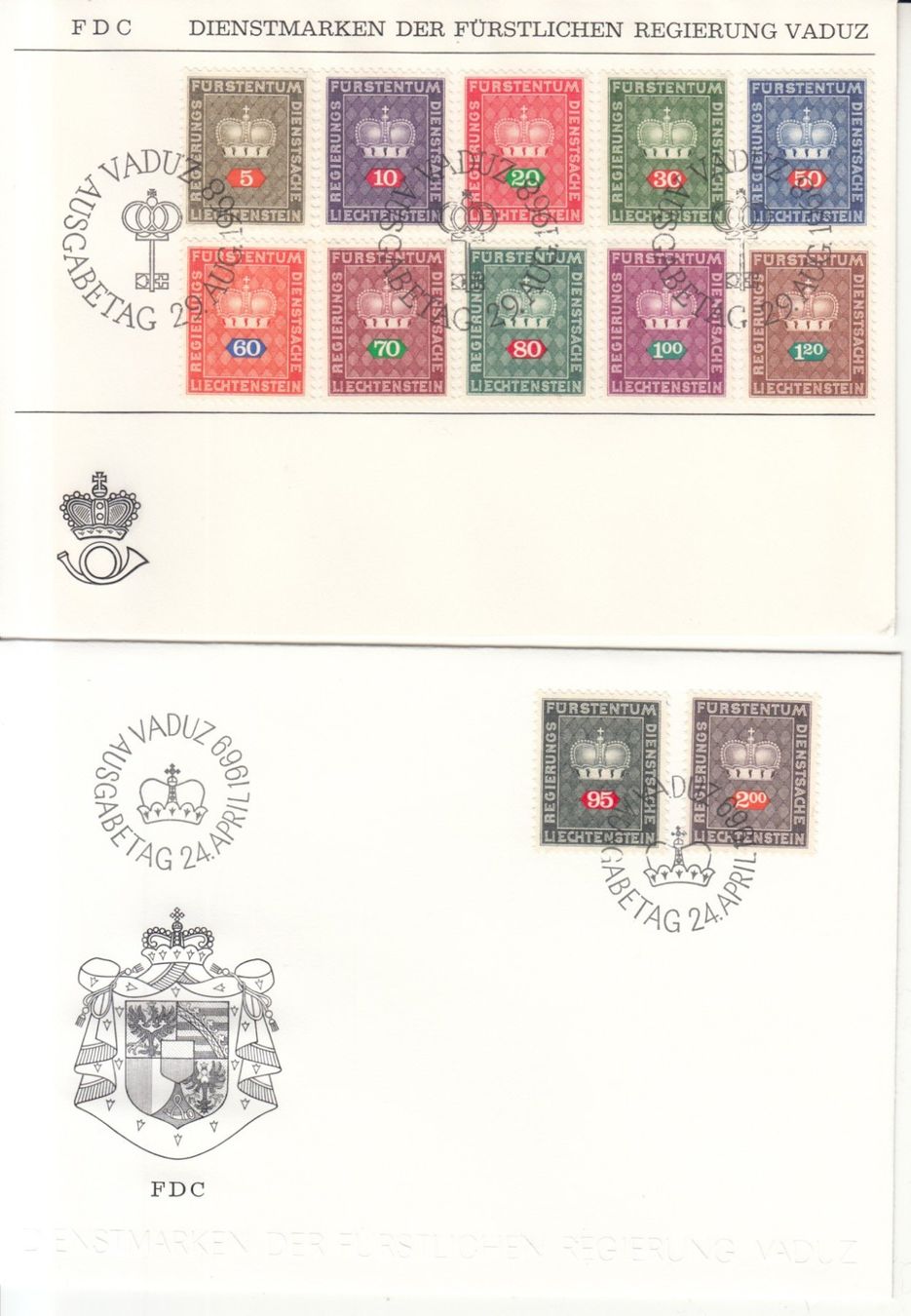 Tutti i francobolli: LBK 45 - 56 FDC – Usato da Bürglen TG venduto da StampGraf