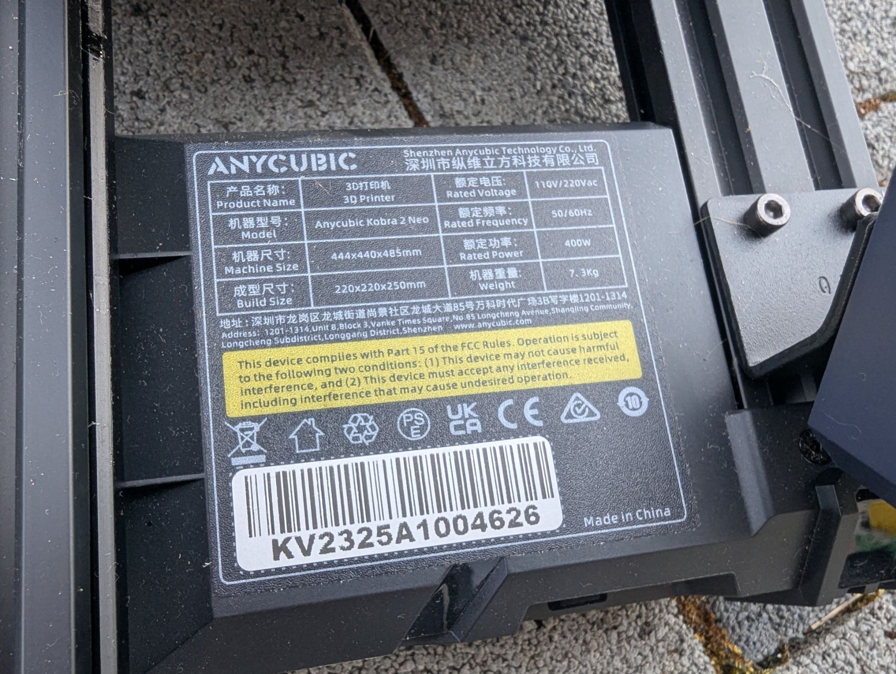 3D Drucker: Anycubic Kobra 2 Neo 3D Drucker Sensor defekt – Defekt aus Uzwil von Lfrey 2
